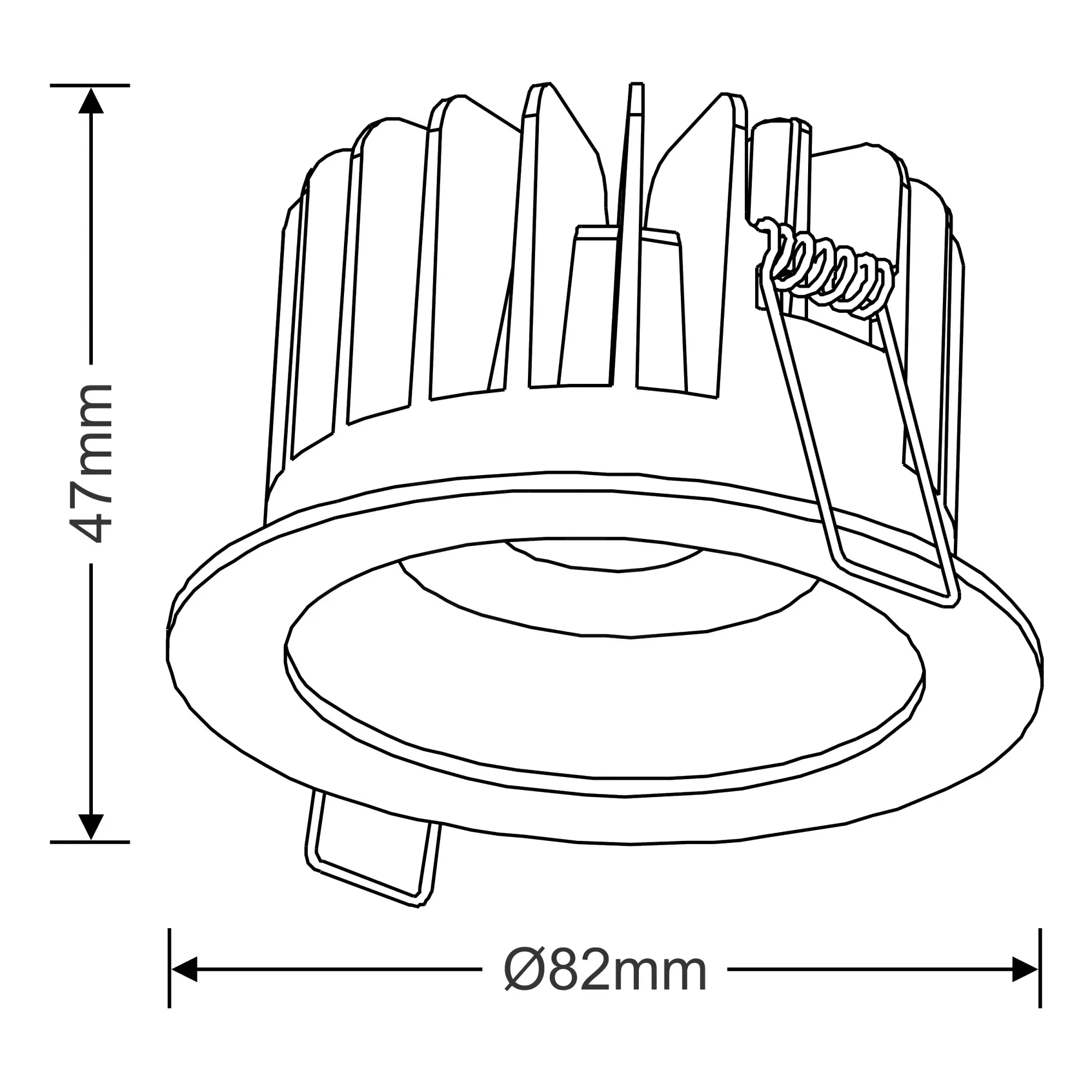 Beck 10; 10W LED Recessed Downlight 780lm 24° 2700K IP44 DM200001  Dlux Beck 10